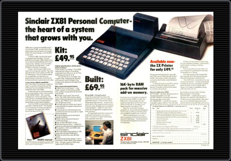 ZX 81 advert
