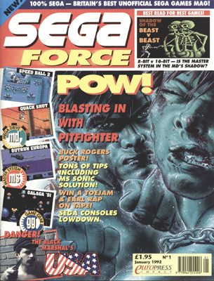 Sega Force issue 1 cover
